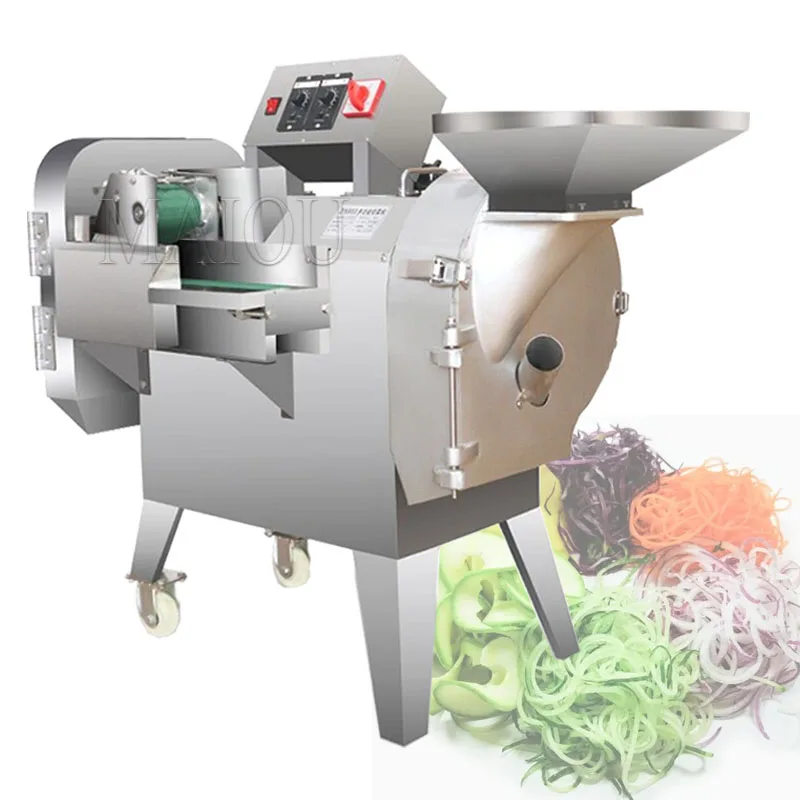 

High Quality Electric Slicer Cucumber Carrot Cabbage Shredder Dinger Cutter Double Head Vegetable Cutter Machine Dicing Machine