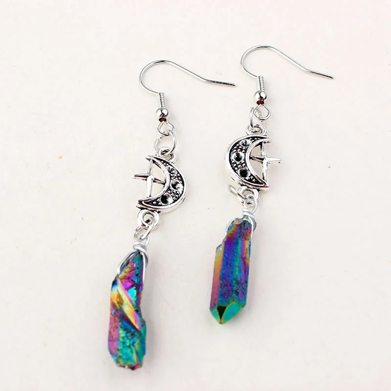 

Quartz Earrings Natural Stones Romantic Gift Witchy Boho Esoteric Alternative