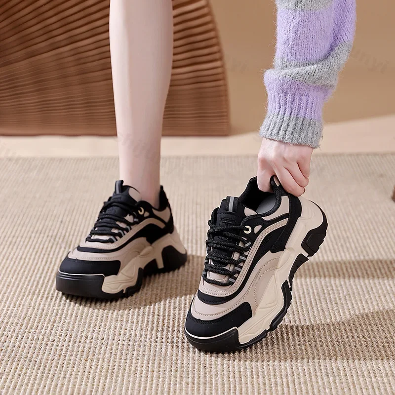 2025 кроссовки женские повседневные белые туфли модные весенние кожаные на