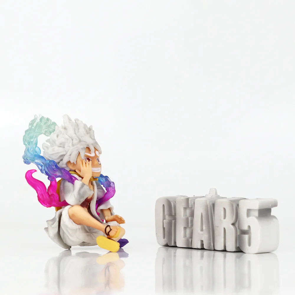 Новинка 9 см мини One Piece Y z Luffy Gear 5 фигурка Ника статуя аниме Статуэтка из ПВХ