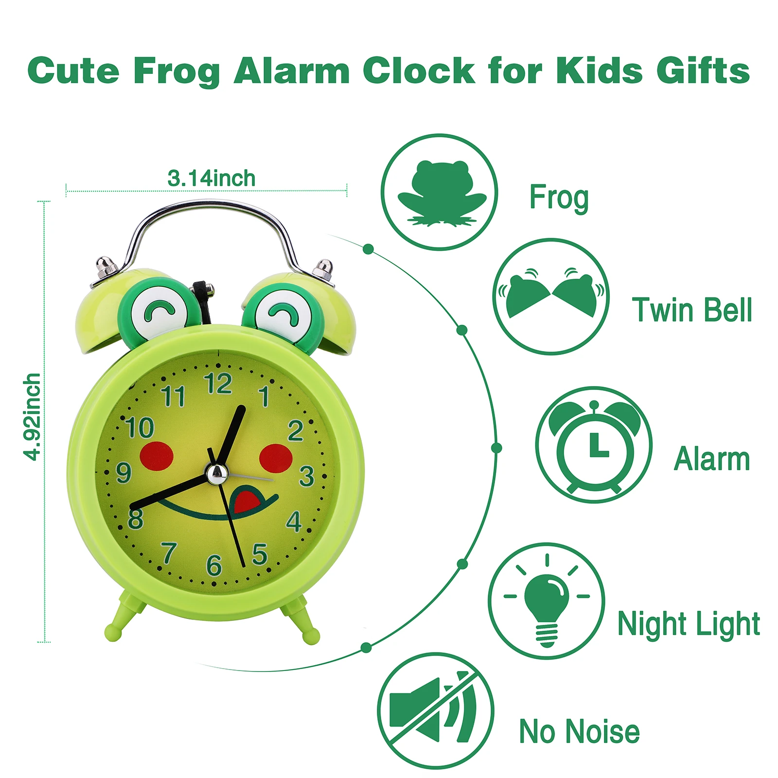 Cute Candy Color Unicorn frog owl Alarm Clock Student Kids Alarm Clock Bedside Timer Home Decoration Birthday Kids Children Gift images - 6