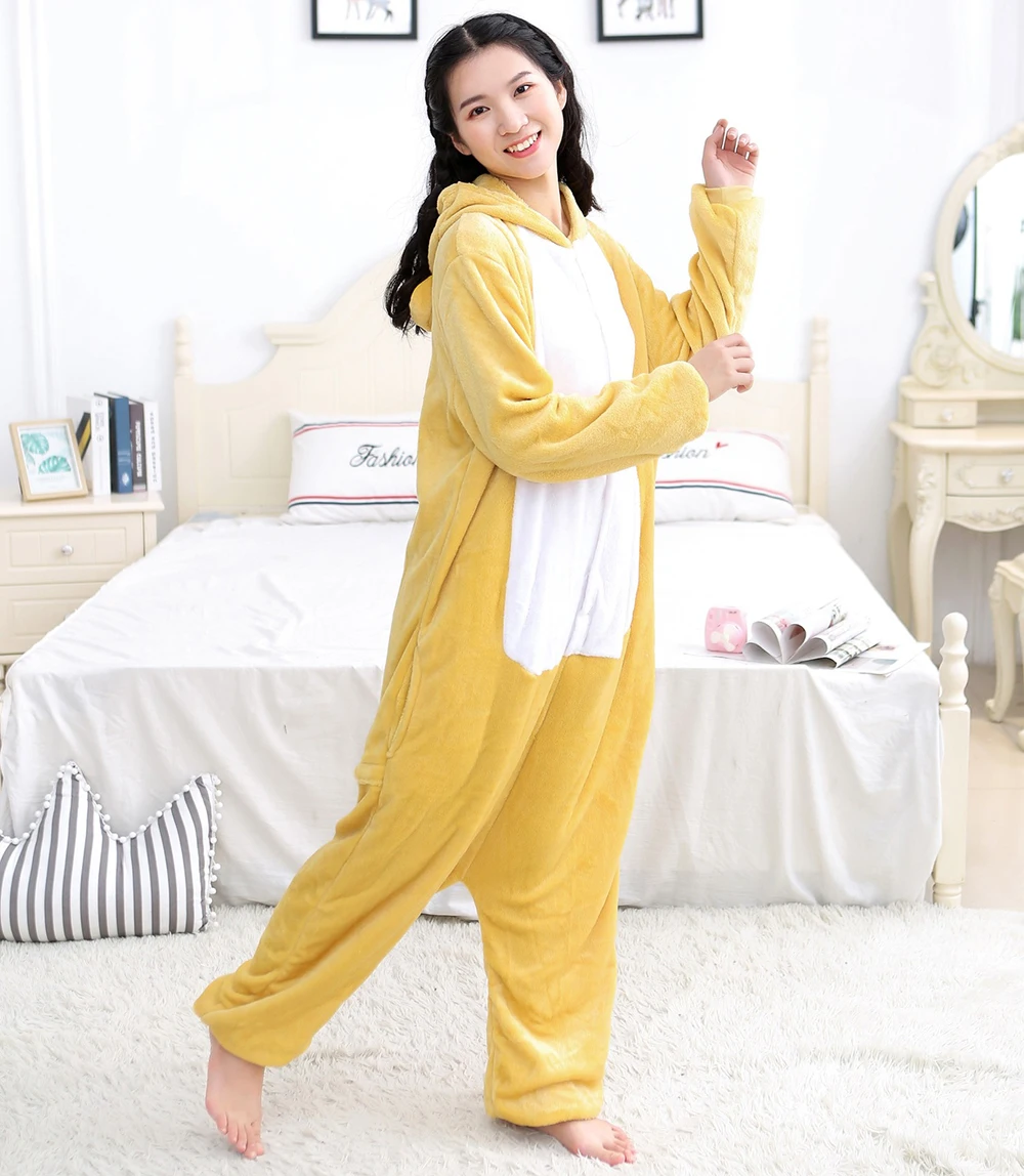 Kigurumi Animal Cosplay Onsie Homewear Cartoon Sleepwear Bear Onepiece Pajamas Costume Women Men One-Piece Suit Birthday Gift