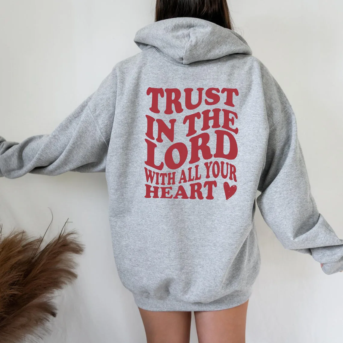Trust in the Lord Trendy Jesus Hoodie Aesthetic religion church Christian Bible baptism pullovers youngs hipster vintage tops