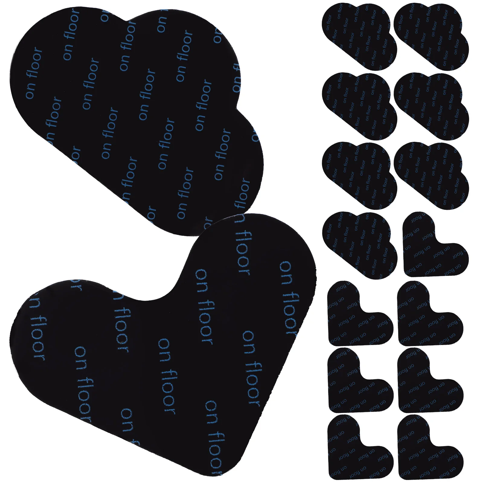 

16 Pcs Rug Grippers Heart and Cloud Shape Rug Pads Rug Tape Stickers for Hardwood Floors Tiles Area Rugs