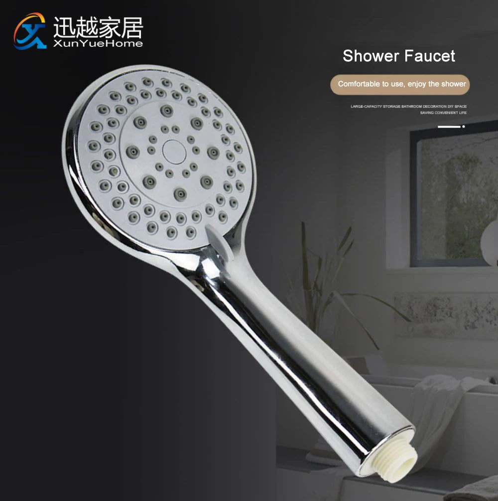 

Shower Head HandHeld Rainfall Jet Spray High Pressure Powerful Showerhead 5 Modes Silicone Nozzle Water Save ABS Chrome Plating