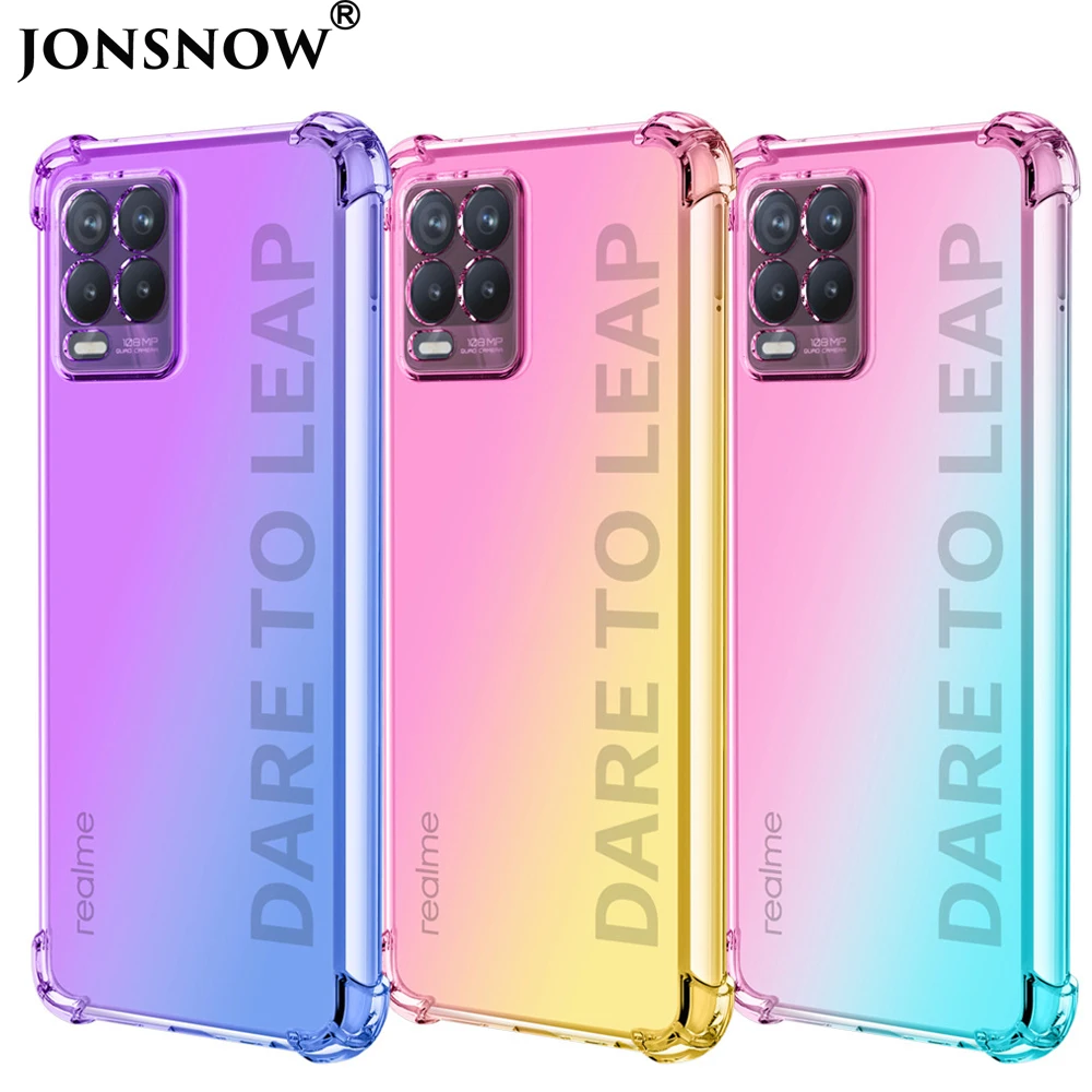 

for Realme Narzo 50 50a 50i Case Shockproof Cover Colorful Gradient Soft Phone Cases Protective Shell Capa Coque Fundas