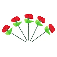 5pcs performing rose props chic fake rose props delicate rose adornments
