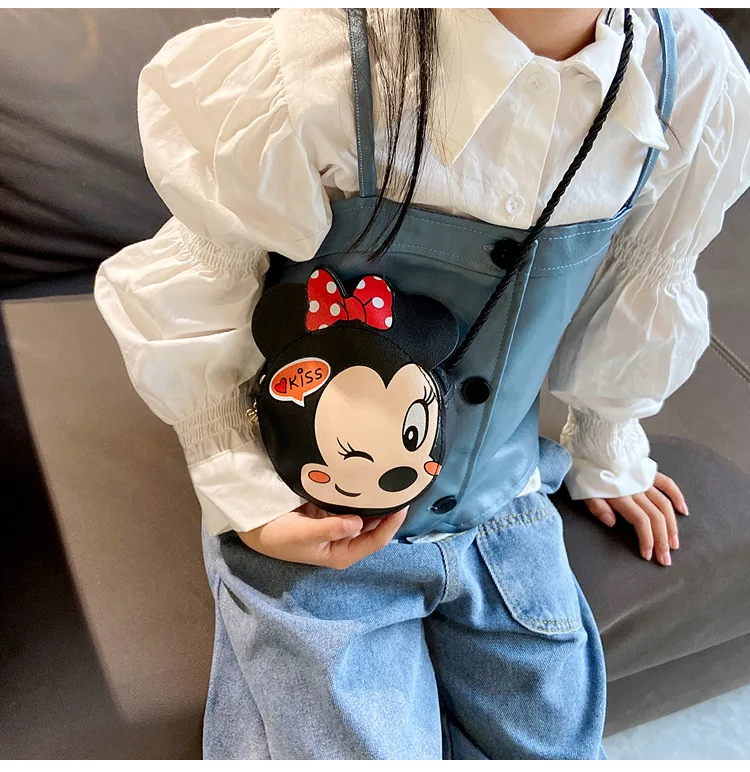 2022 Anime Disney Backpack for Children Mickey Minnie Mouse Shoulder Bag Silicone Bags Baby Girl Kindergarten Primary Schoolbag images - 6