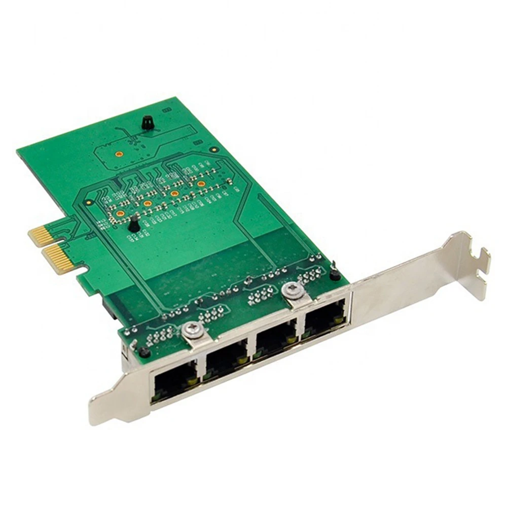 RJ-45 4-портовый Ethernet-адаптер сервера Gigabit сетевая карта PCI-E X1 интерфейс
