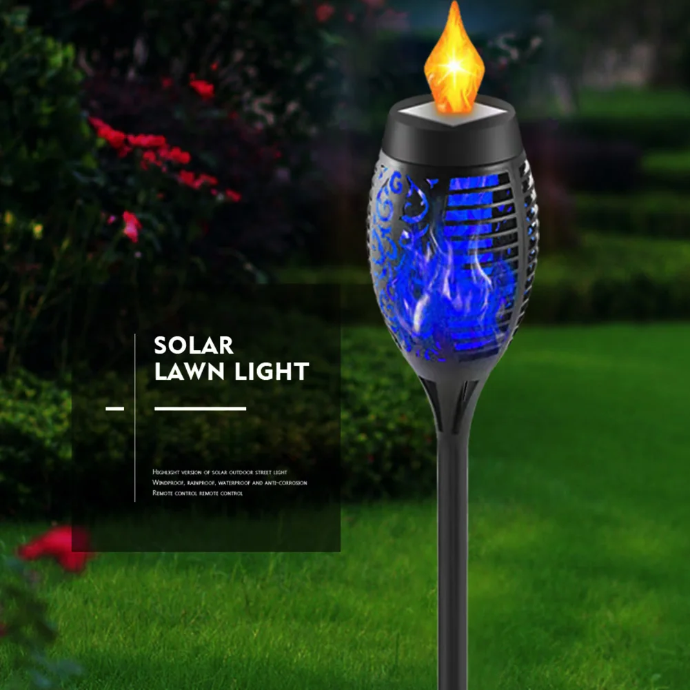 

1/2/4/6/8Pcs Waterproof 12LED Solar Flame Torch Lights Flickering Light Outdoor Lawn Path Yard Patio Lamps for Holiday Party