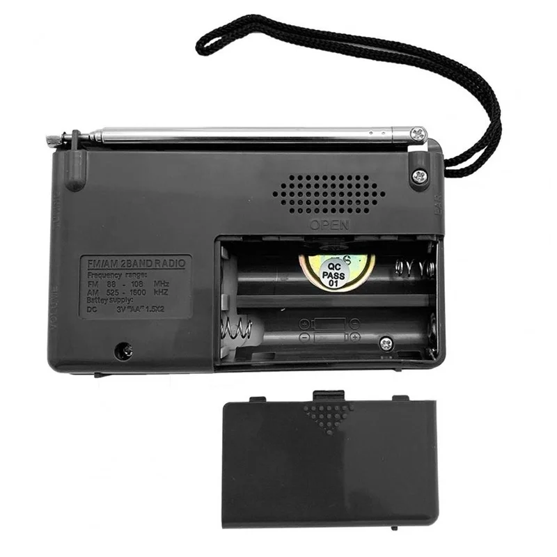 R2048 Portable Radio Pocket Size Telescopic Antenna Battery Powered Mini Multifunctionl AM FM for Elder | Электроника