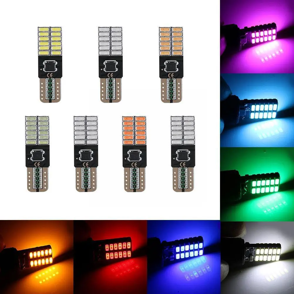 

2 шт., автомобильные лампы T10 W5w 4014 24smd с клиновидным цоколем