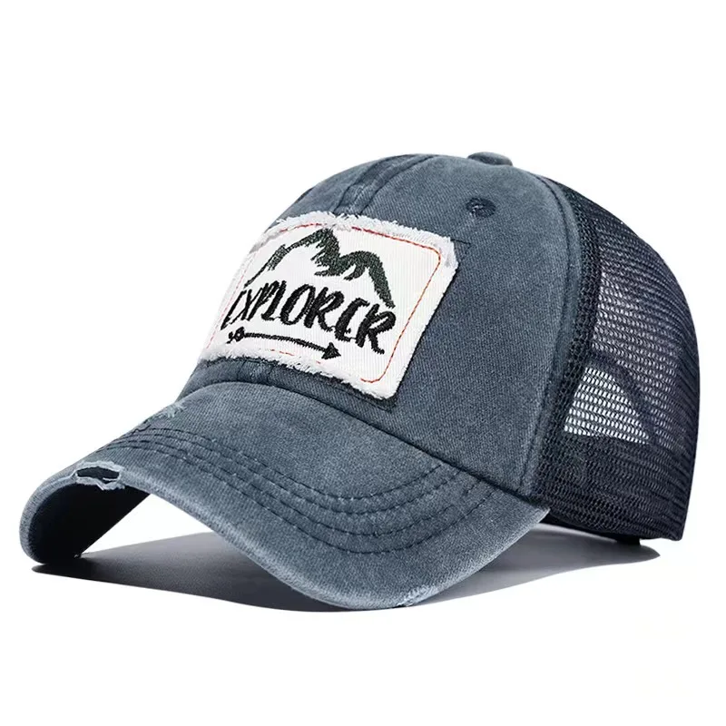 

Outdoor Casual Cap For Men Women Simple Letter Patch Design Breathable Baseball Caps Summer Fashion Streetwear Mesh Trucker Hats