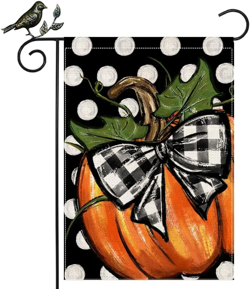 GEEORY Осенний садовый флаг 12 5 x 18 дюймов двухсторонний маленький осенний