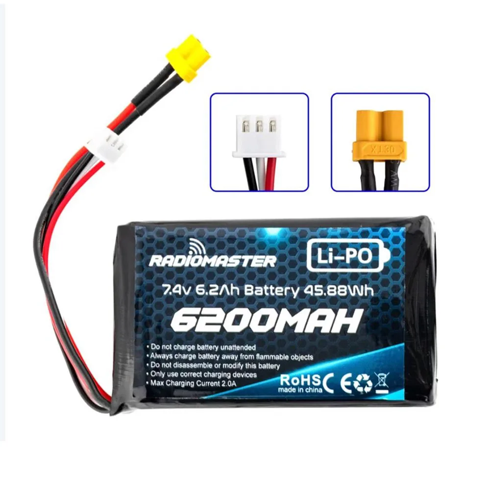 Оригинальный передатчик RadioMaster BOXER TX16S 2S 7 4 В 6200 мАч литий-полимерная батарея