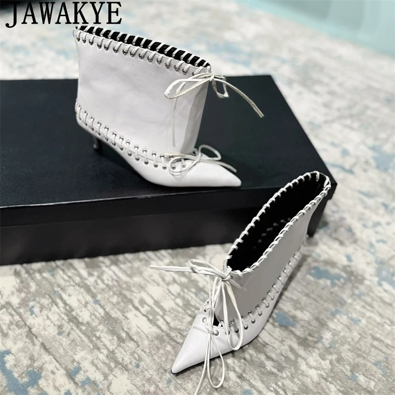 Женские сапоги-Челси из натуральной кожи черные белые сапоги до колена с острым