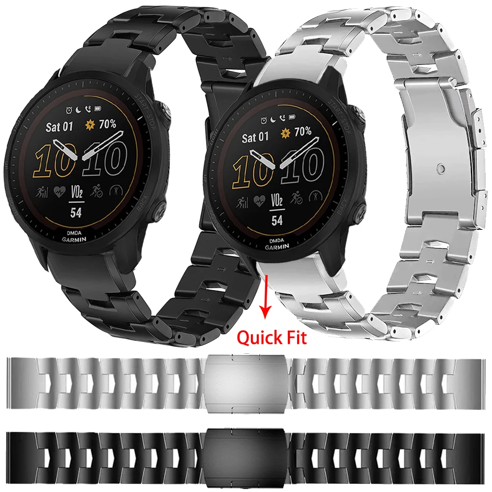 

22 26mm Quickfit Titanium alloy Strap For Garmin Forerunner 955 935 745 945 LTE S60 S62 instinct 2 Watch Band Wristband Bracelet