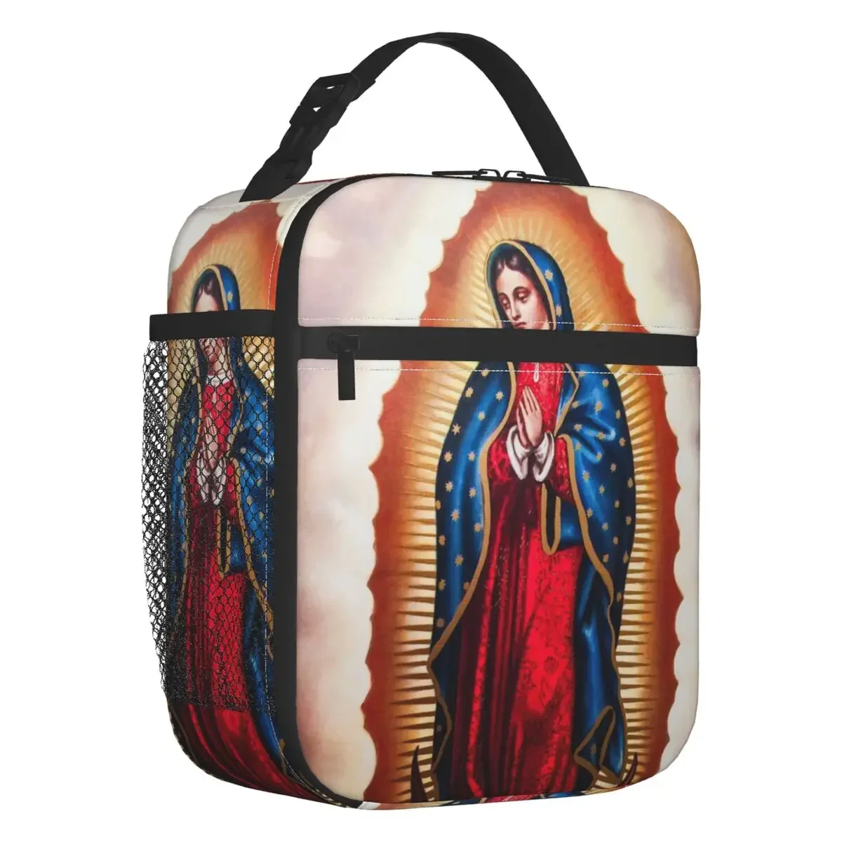 

Индивидуальная сумка для обедов Дева Мария Гуадалупе для мужчин и женщин, теплые изолированные коробки для обедов для школы и студентов