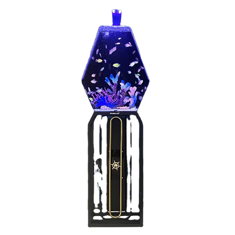 

YY Household Fish Tank Small Fish Globe Diamond-Shaped Acrylic Aquarium
