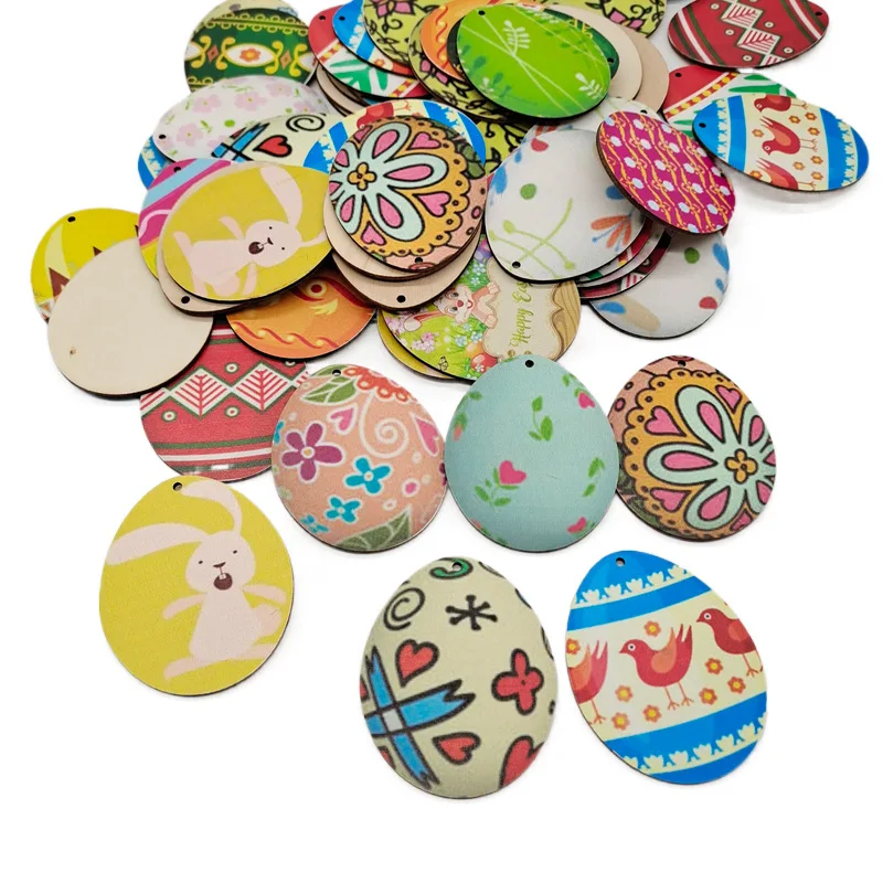

Random sending Easter Party Wooden Crafts Simple Rabbit Pendant Creative Home Decoration Egg Pendant Handmade wood