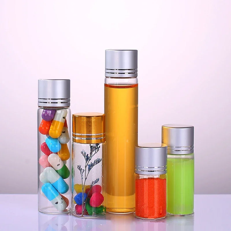 Стеклянные бутылочки с алюминиевой крышкой 5-25 мл