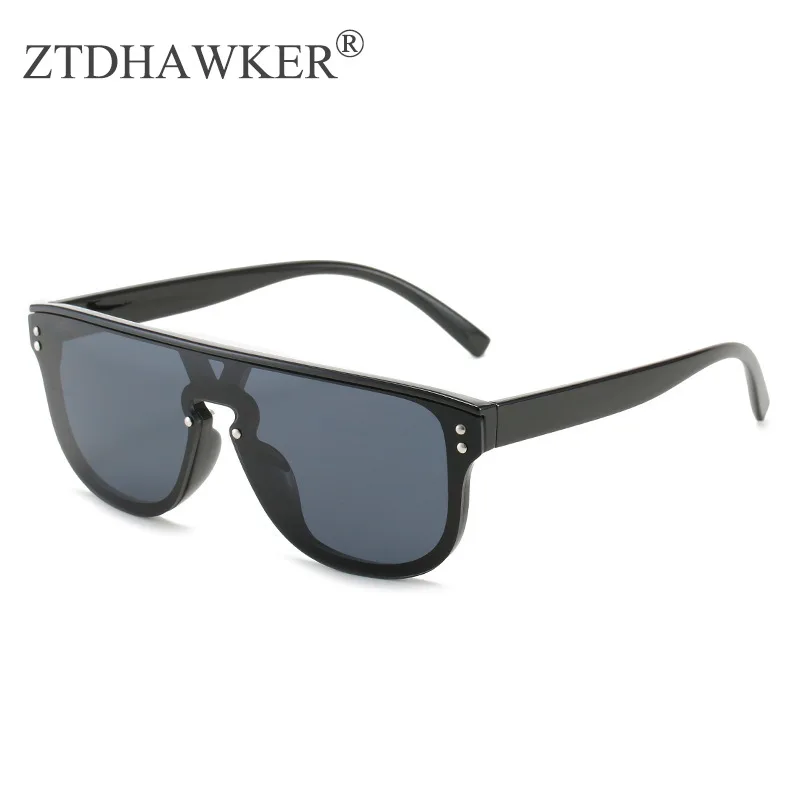 

2022 New Versatile Simple One-piece Women's Sunglasses Fashion Personality Rice Nail Large Frame Sexy Temperament Glasses UV400