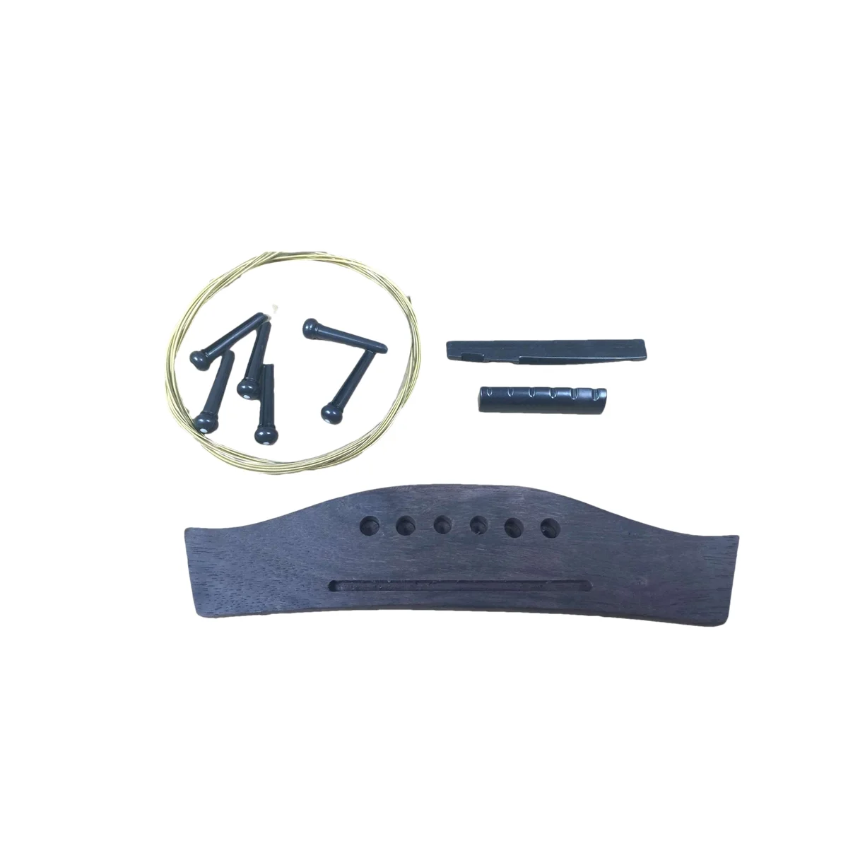 

Folk Music Wooden Guitar Brass Steel String Guitar Bridge Chord Sleeper Complete Set Of Piano Code(ABS Black)