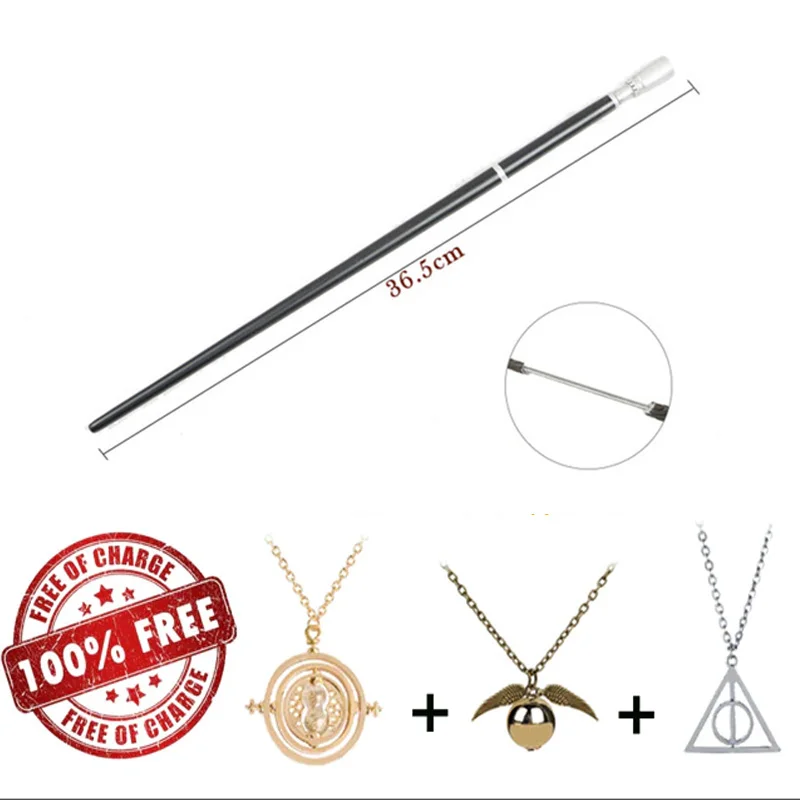 

Wands Colsplay Metal/Iron Core Magic Wand No Box with 2 Woven Lable Gift