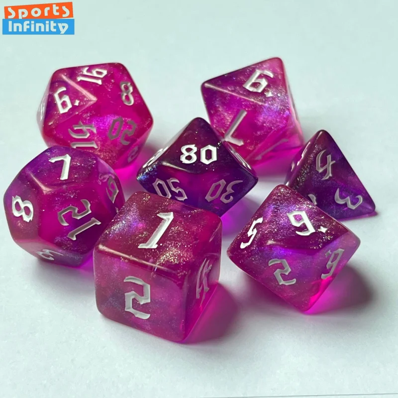 

7 шт./комплект, цифровые игральные кости для настольных игр