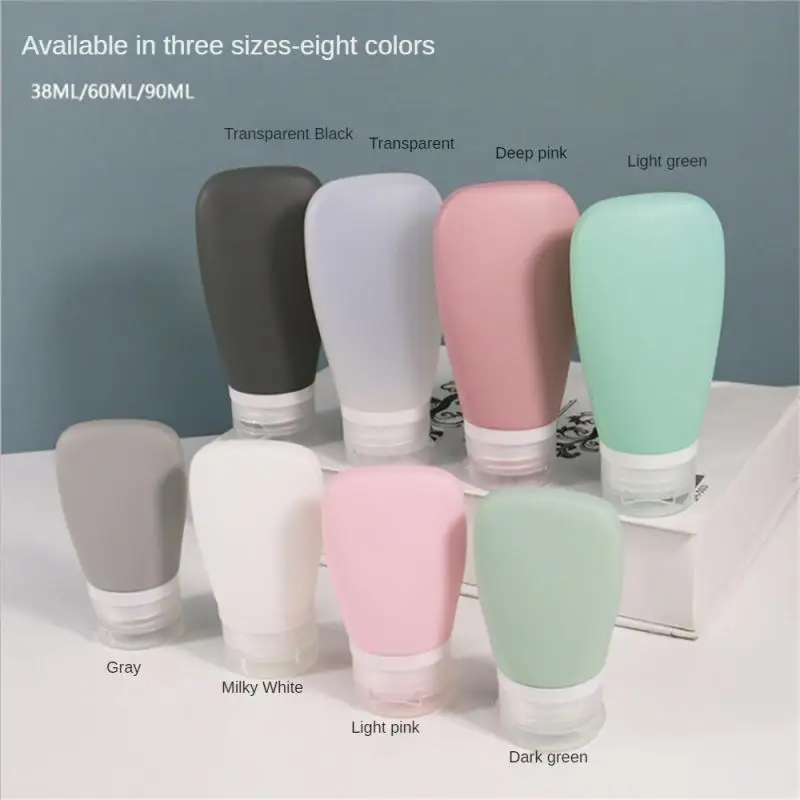 

Silicone Travel Bottles 30/60/90ml Different Width Empty Squeeze Containers Leakproof Refillable For Shampoo Conditioner Lotion