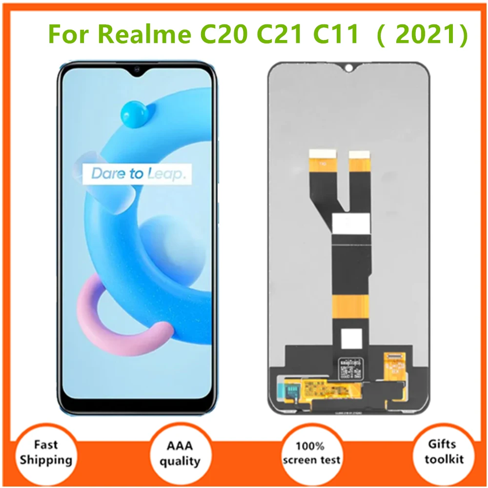 

6,5 дюймовый экран для Realme C21 RMX3201 для Realme C20 RMX3063, замена экрана дисплея для Realme C20 C21 C11 2021, ЖК-дисплей