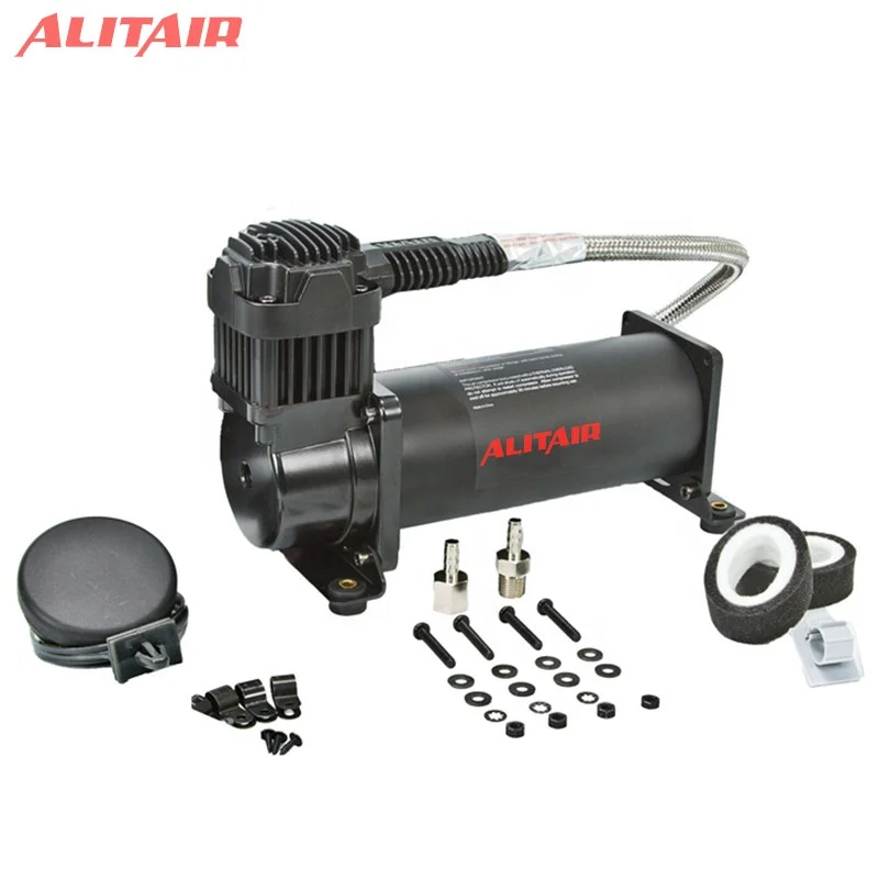 

200psi 444C Stealth Black 12 Volt Air Ride Lift compressor kit for air suspension system