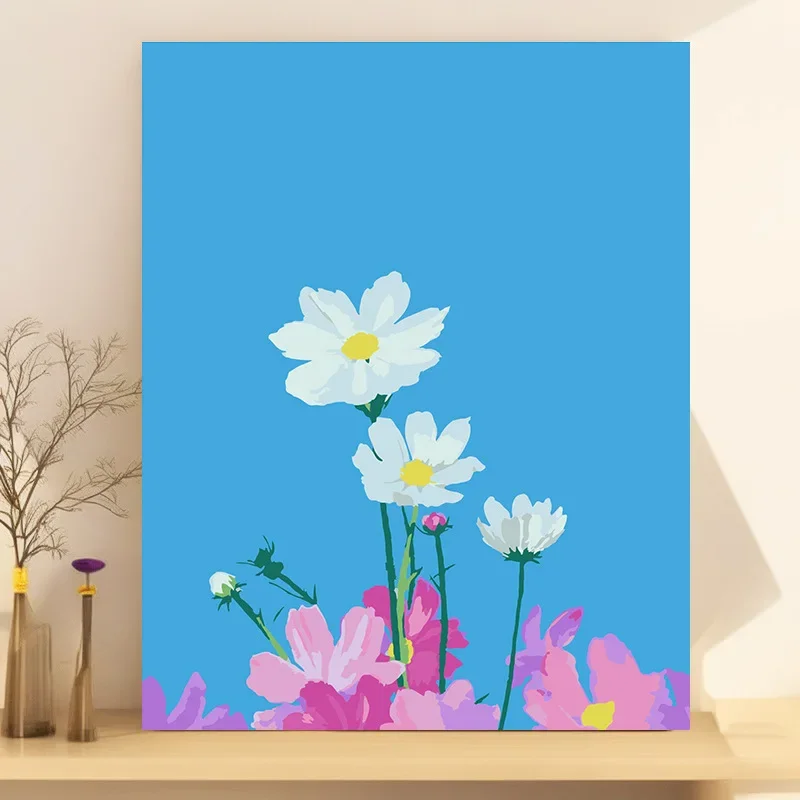 

1313999 Digital oil painting hand-colored digital painting hanging painting plant landscape beautiful decorative painting