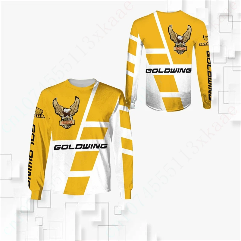 

Одежда Goldwing, Футболки унисекс, Повседневная футболка для мужчин и женщин, аниме дышащая футболка оверсайз с круглым вырезом и длинным рукавом в стиле Харадзюку