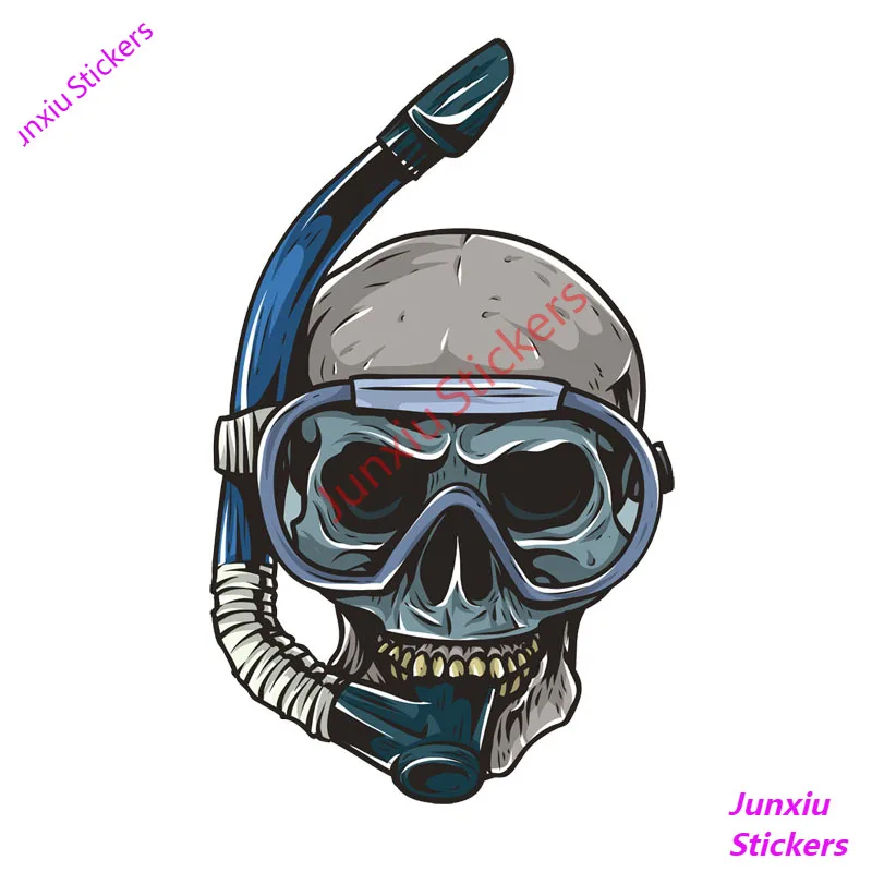 

Funny Stickers Diving Skull Head Car Stickers and Decals Bumper Bodywork Windshield Cover Scratches Decal Accessories KK17*10cm