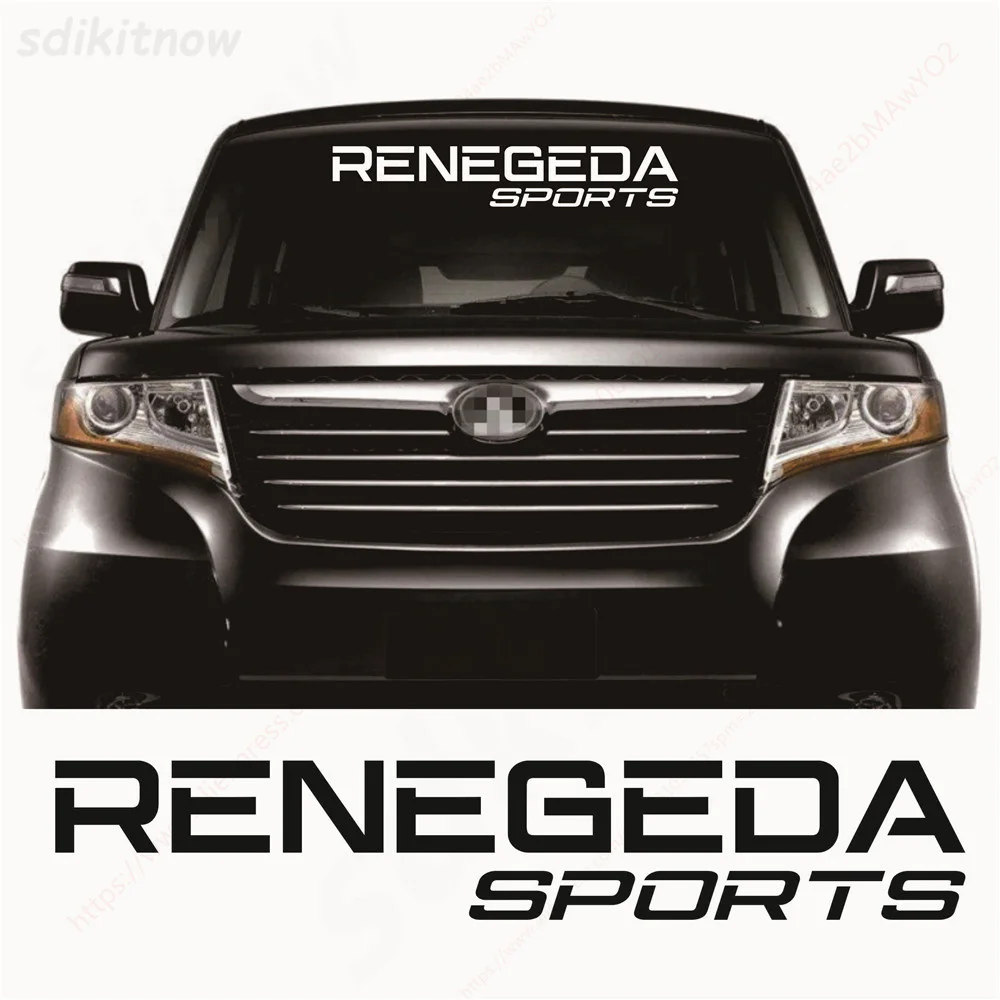 

80x15 см Новая Автомобильная виниловая Спортивная наклейка на лобовое стекло Светоотражающая наклейка Стайлинг украшения аксессуары для Jeep Renegade 4x4 2022 2021