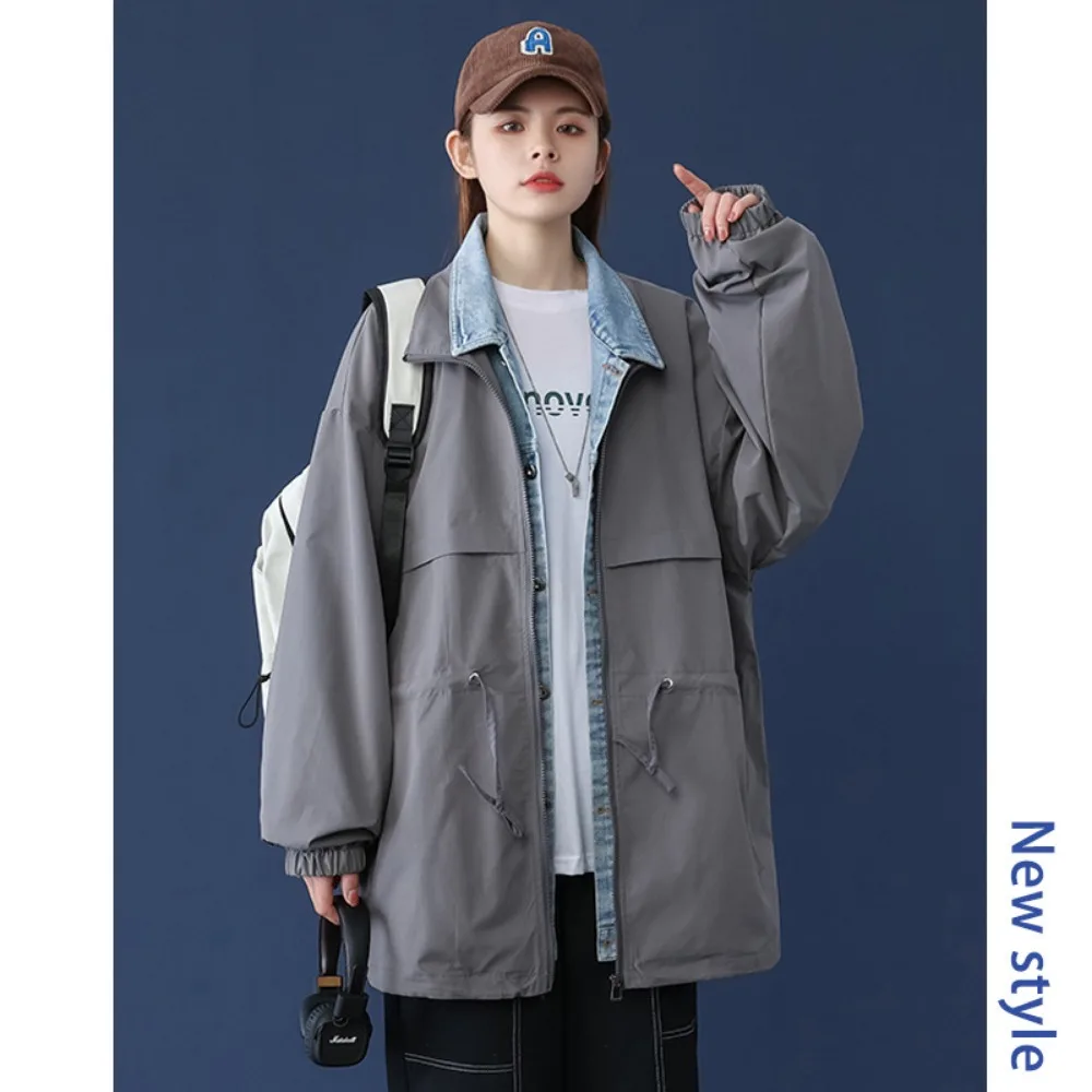 Новинка весна-осень 2023 свободное повседневное пальто модная искусственная