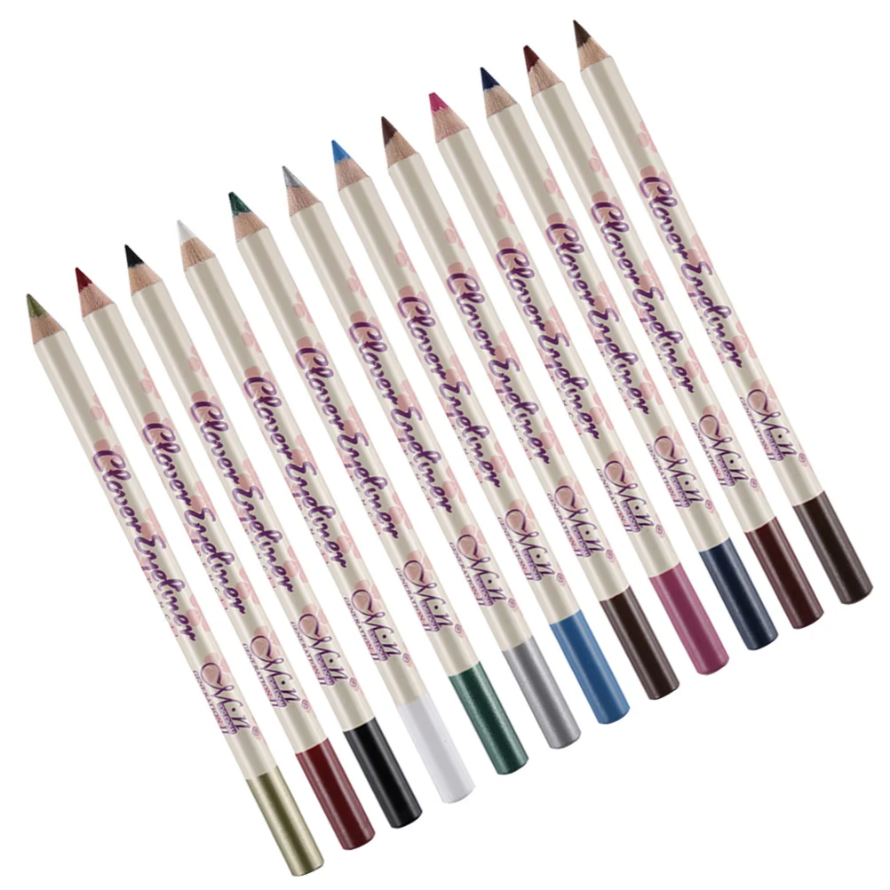 

12 Eyeliner Set Fine- Point Eye Pen Colorful Eyeliner Eyeliner Pencils Green Eyeliner