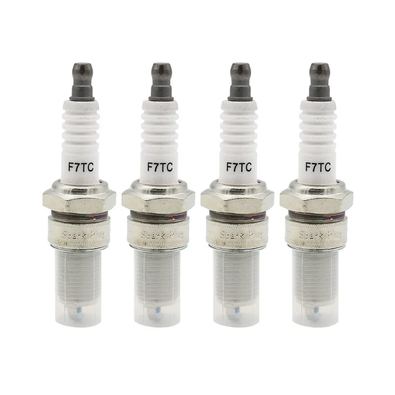 4 Pcs Spark Plugs F7TC for Gasoline Machinery 4 Stroke Engine GX120 GX160 GX200 GX240 GX270 GX340 GX390