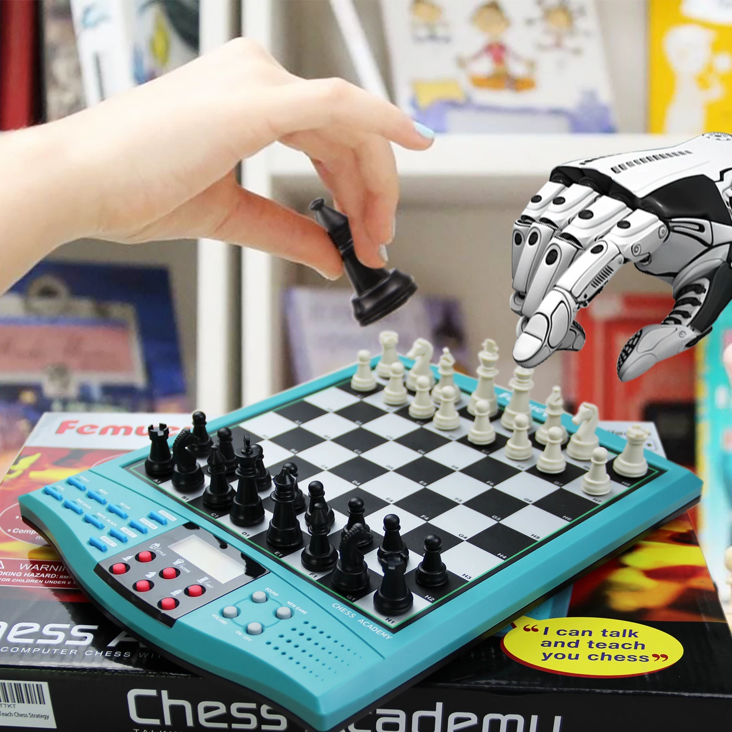 Einzigen Player Schach Mann-Maschine Gegenüber Künstliche Intelligenz Lehre Bord Spiel Spielbar Elektronische Schach Puzzle