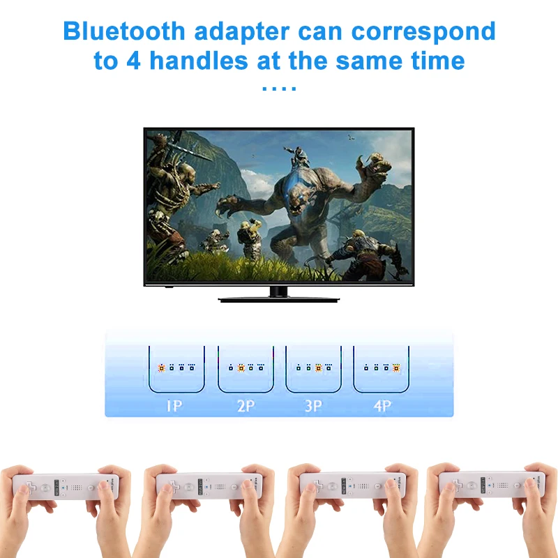2PCS Remote Controller with Nunchuck Controller for Wii Console Wireless Gamepad with Motion Plus for  Wii Games Control images - 6
