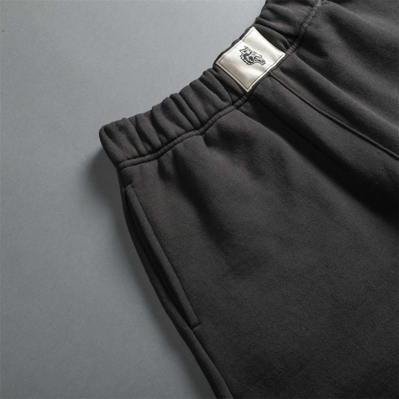 Шорты мужские с вышивкой хлопок уличная одежда повседневные свободные штаны для