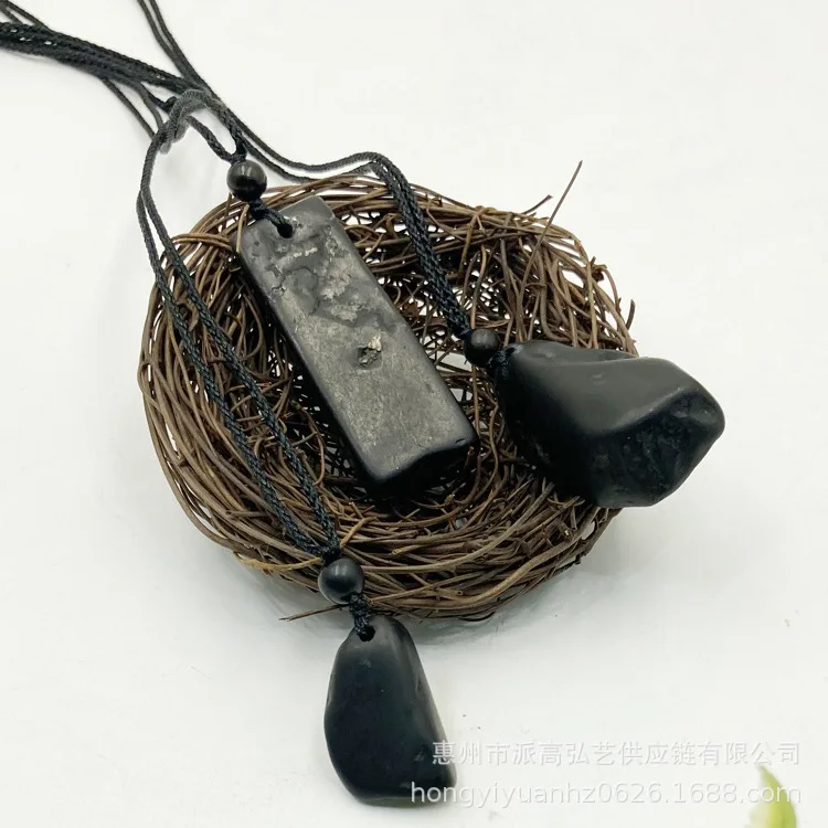 CHENYISHI 50%-70% природное необработанное ожерелье Shungite энерготерапия нестандартное