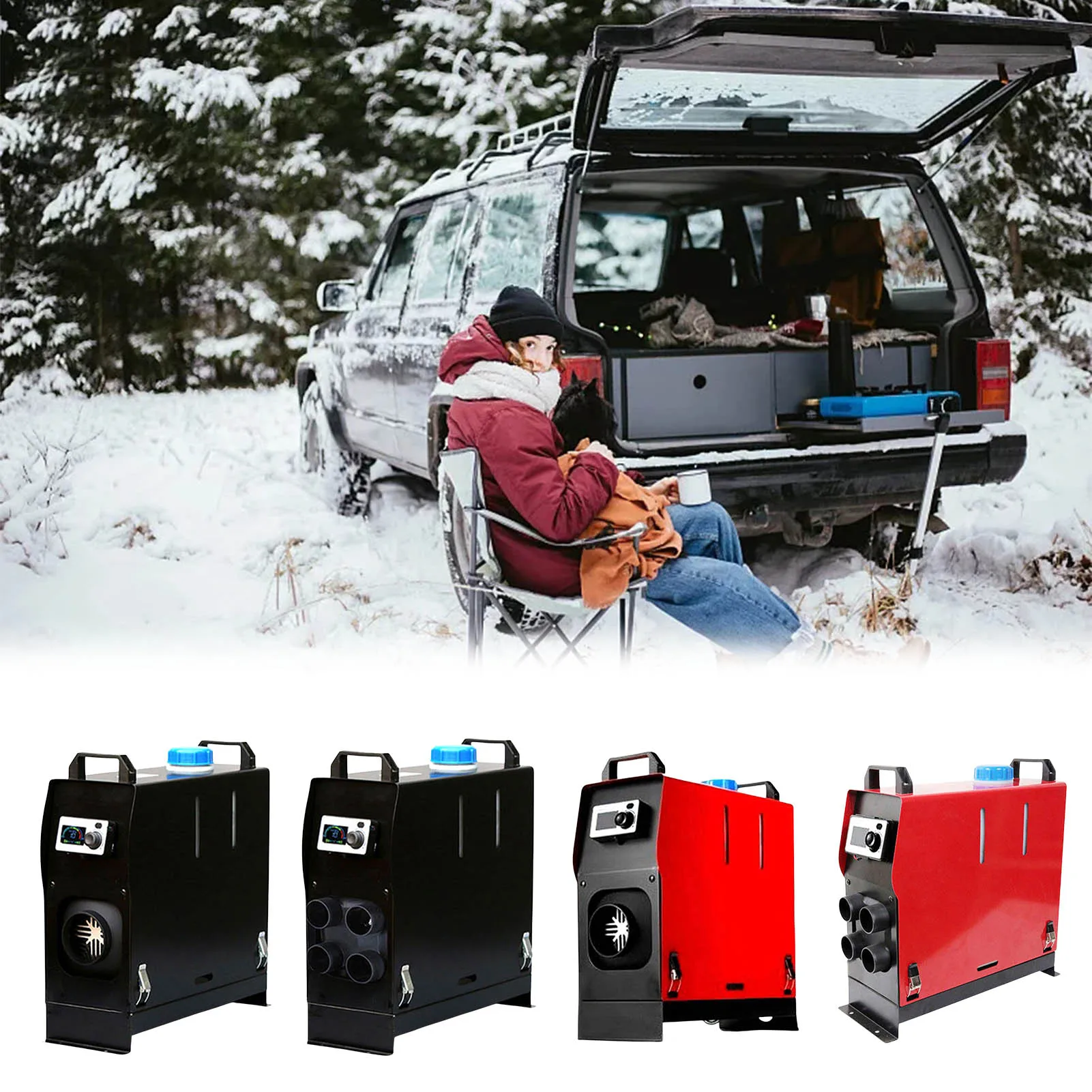 

12V Diesel Heater Heater Car Heater 5kw Truck Heater With Black LCD Remote Control Fast Heating Diesel Heater For RV Truck Boat