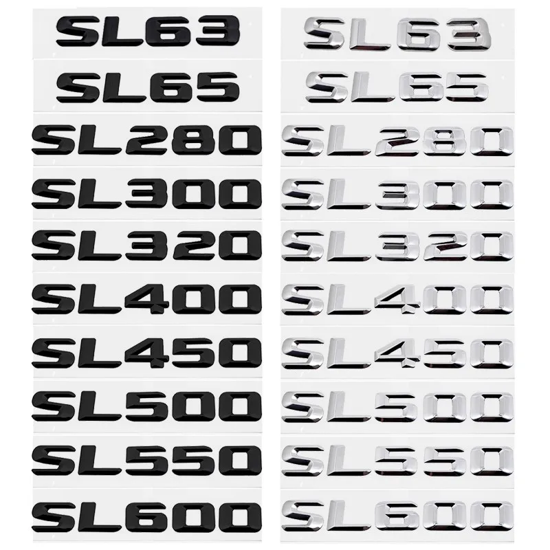 

Rear Trunk Emblem Logo Sticker For Mercedes Benz R129 R230 R231 SL63 SL65 SL230 SL250 SL350 SL450 SL500 SL550 SL600 2014-2016