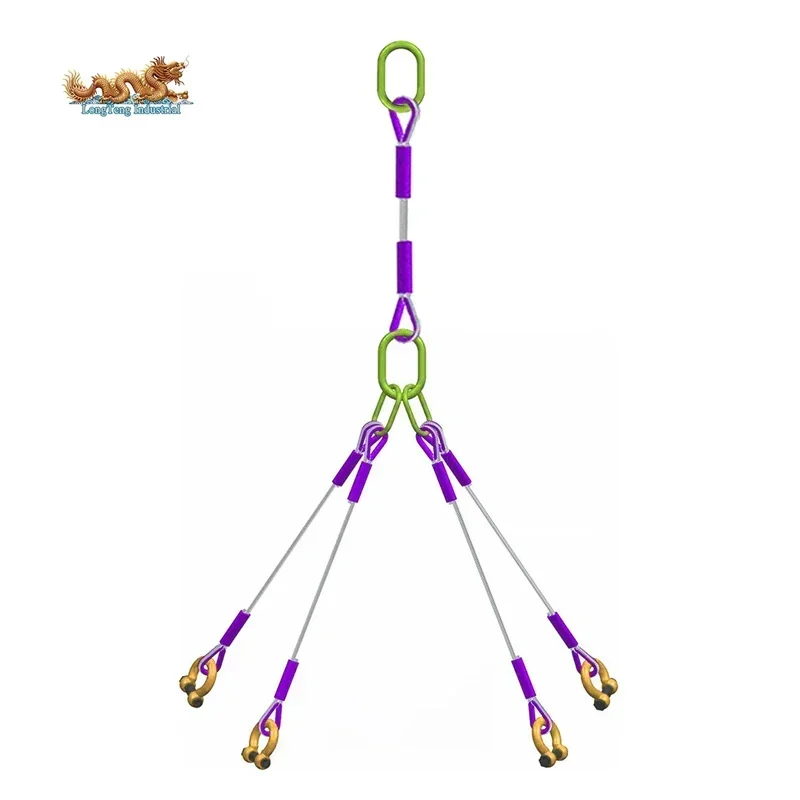 DNV 2.7-1 Стандартный контейнерный подъемник с пятью ножками стальной тросовый