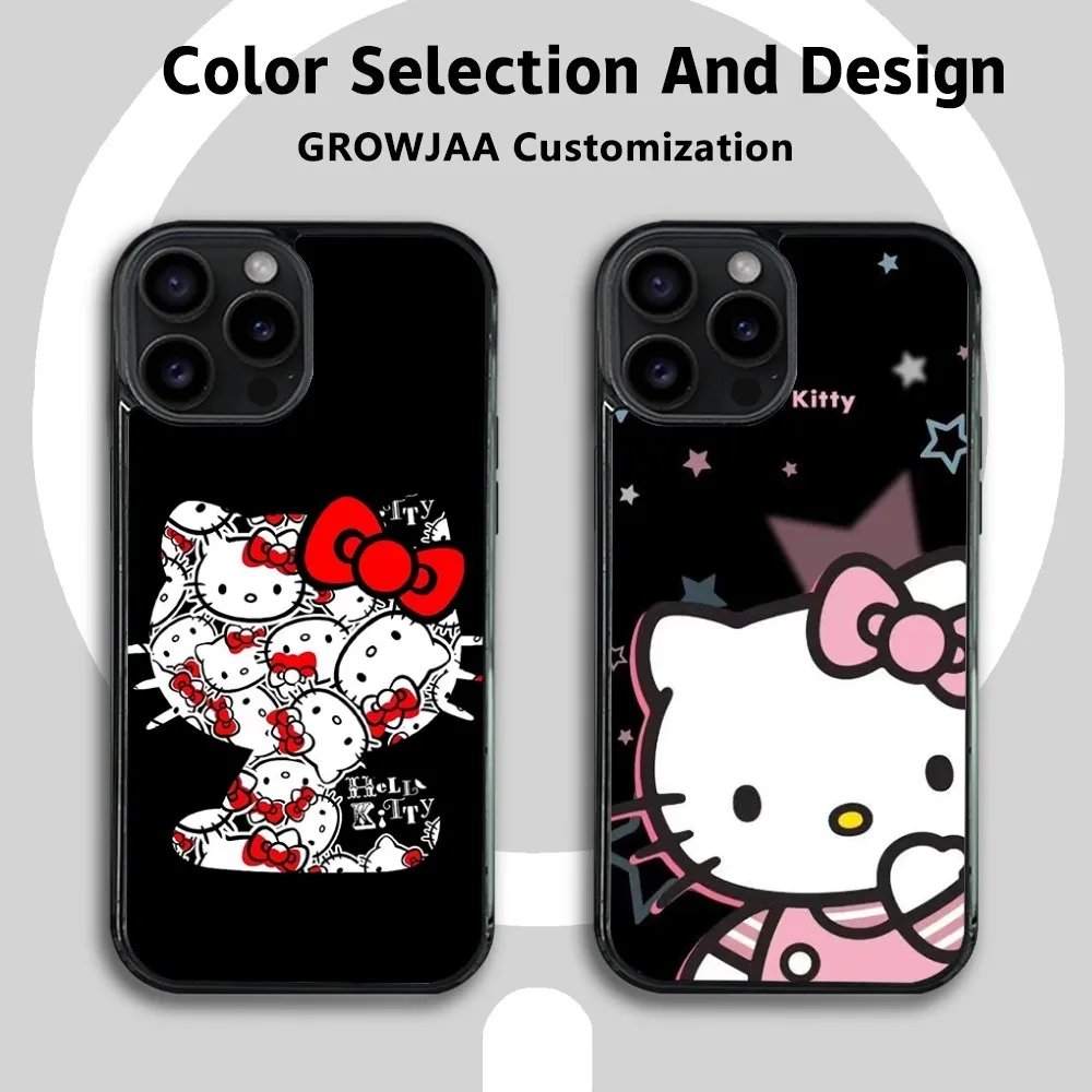 Hello Kitty Black Cool Miniso Горячий магнитный чехол для телефона iPhone 15 14 13 12 11 Pro Max Plus Мини