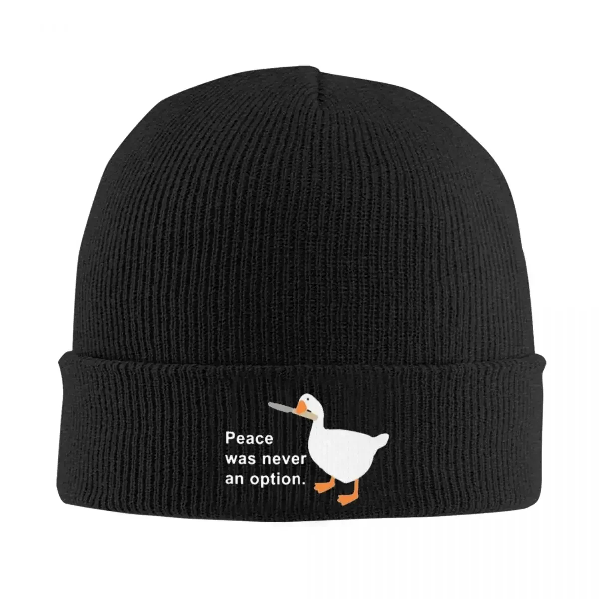 Sudadera Hombre Peace Was Never An Option Goose Untitled Games Шапка Зимние шапки Вязаная шапка Ежедневная