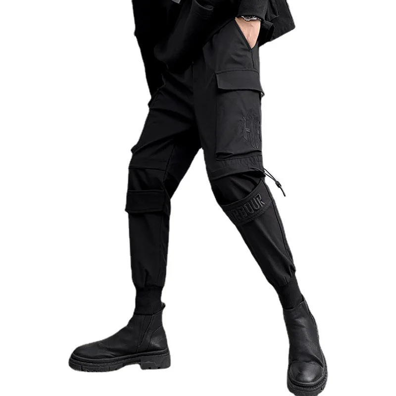 Брюки-карго мужские черные джоггеры спецназ уличная одежда в стиле Харадзюку