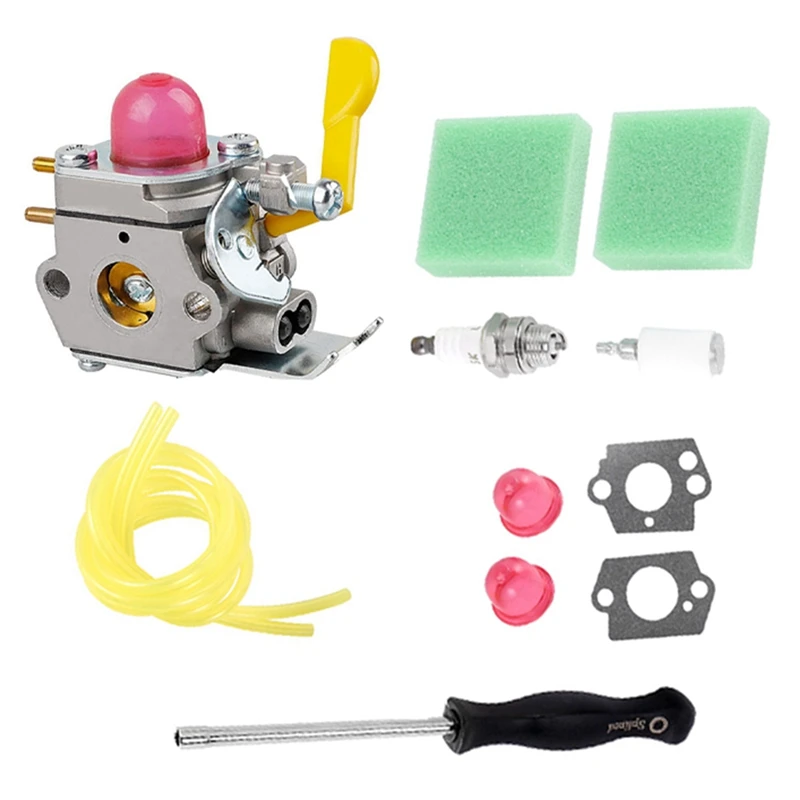Carburetor AC04122 Fuel Line Kit For Poulan Featherlite Weed Eater FL20 String Trimmer Brushcutter C1U-W24 545081808 Replacement